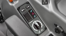 Pole obsługowe elektronicznego podnośnika: szybkie wysuwanie, opuszczanie i wciąganie. Głębokość robocza ustawiana obrotowym regulatorem. - ELIOS 240-210